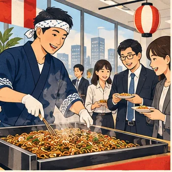焼きそば屋台の出張手配｜オフィスでの提供方法・火気・会場確認
