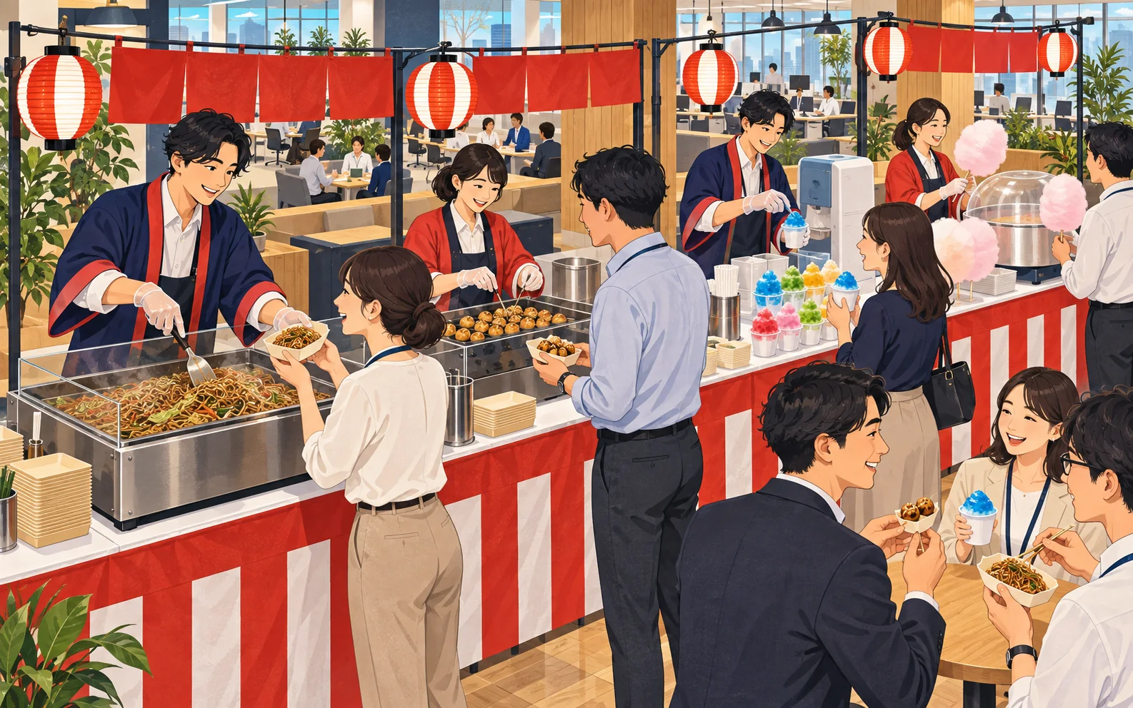 オフィスのお祭りで提供する屋台フード