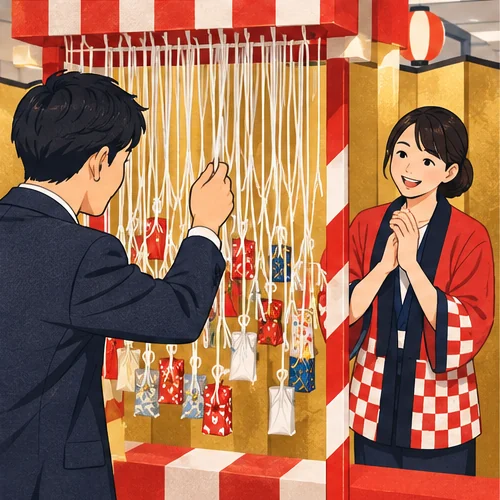 千本引きを楽しむ企業イベント